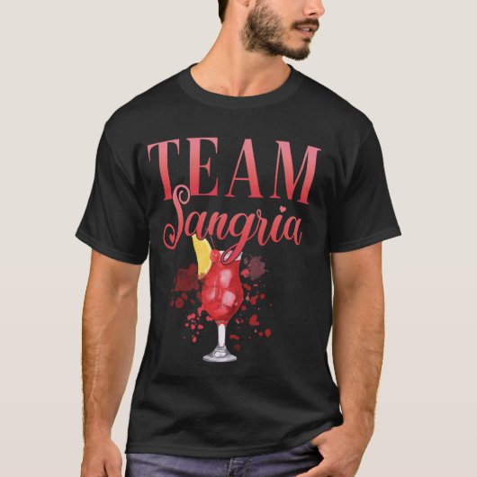 T-shirt Équipe d'enterrement de vie de jeune fille Sangria (Devant)