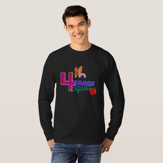 T-shirt Équipe d'équipes de cool de 4e année (Devant entier)