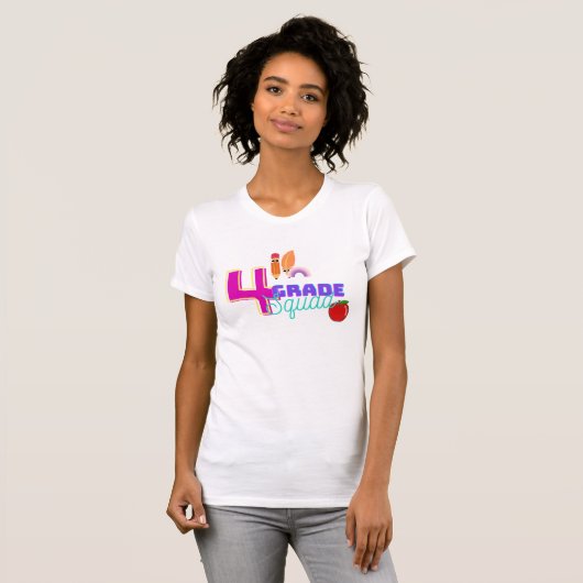 T-shirt Équipe d'équipes de cool de 4e année (Devant entier)