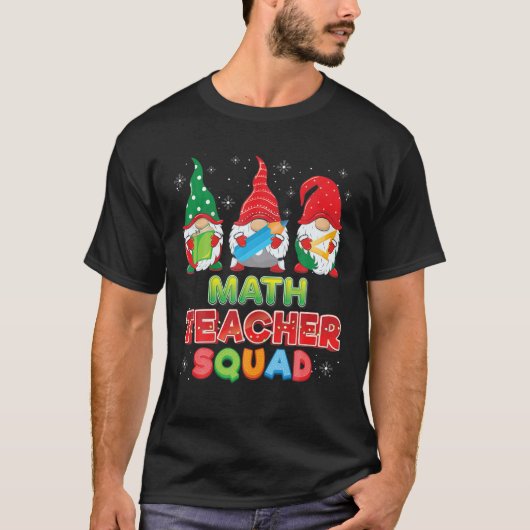T-shirt Équipe des enseignants de mathématiques Gnomes de  (Devant)