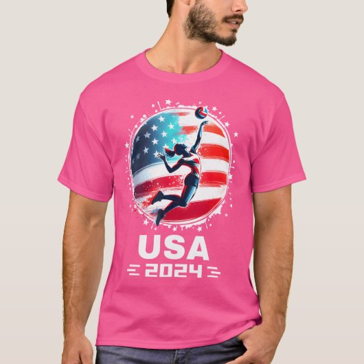 T-shirt Équipe Des États-Unis De Volley-Ball 2024 (Devant)