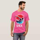 T-shirt Équipe des États-Unis Vêtements drapeau américain (Devant entier)