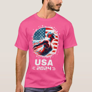 T-shirt Équipe des femmes des États-Unis Drapeau américain