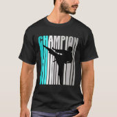 T-shirt Équipe des filles Turquoise Jiu Jitsu Champion Jiu (Devant)