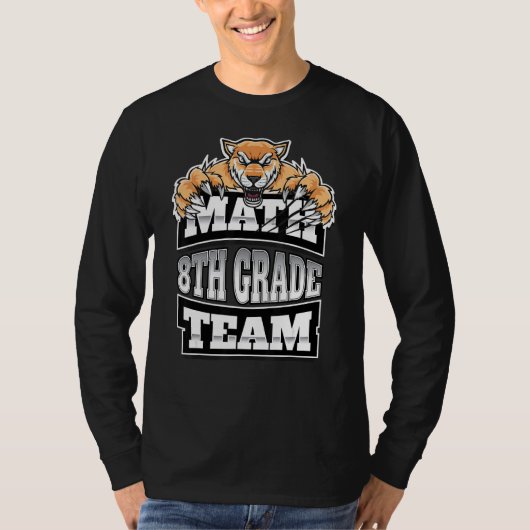 T-shirt Équipe des maths Enseignants de 8e année Étudiants (Devant)