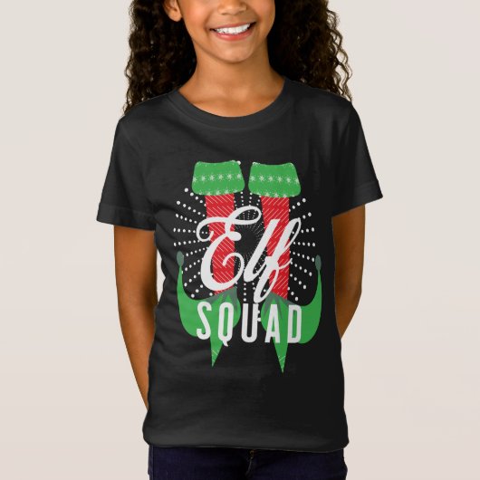 T-Shirt Équipe des Talons Elf Noël Vacances (Devant)