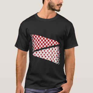 T-shirt Équipe d'esprit scolaire vierge Couleurs Match rou