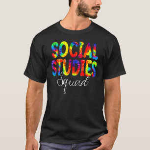 T-shirt Équipe D'Études Sociales Tie Dye Retour À L'École
