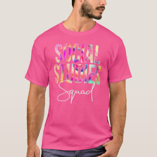 T-shirt Équipe D'Études Sociales Tie Dye Retour À L'École