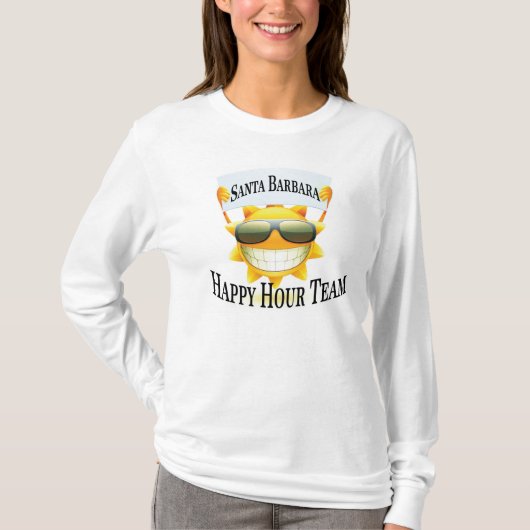 T-shirt Équipe d'heure heureuse de Santa Barbara (Devant)
