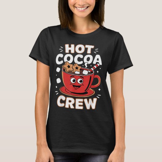 T-shirt Équipe d'hiver de Cocoa Hot Crew (Devant)