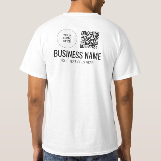 T-shirt Équipe d'impression des deux côtés Mens QR Code Lo (Dos)
