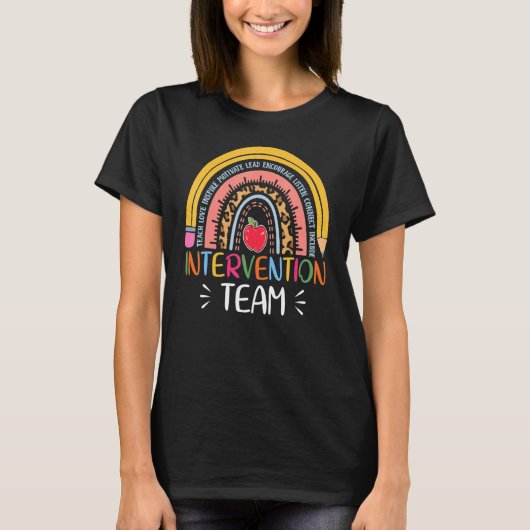 T-shirt Équipe d'intervention de l'équipe Rti Équipe d'ens (Devant)