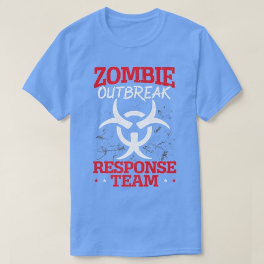 T-shirt Équipe d'intervention en cas d'éclosion de zombie (Design devant)