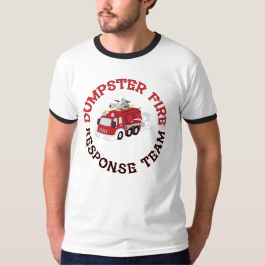 T-shirt Équipe d'intervention en décharge enflammée (Devant)