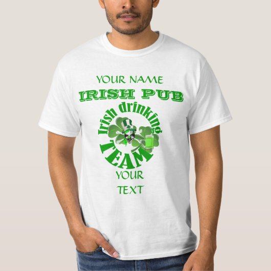 T-shirt Équipe d'Irlande de boisson St Patrick's (Devant)