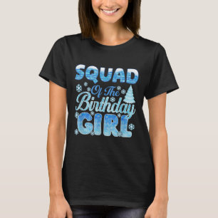T-shirt Équipe du thème de flocons de neige de la fille d'