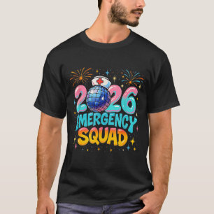 T-shirt Équipe d'urgence Nouvel An 2026 Infirmière de l'éq