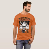 T-shirt Équipe éffrayante d'enseignants Cute Ghosts Hallow (Devant entier)