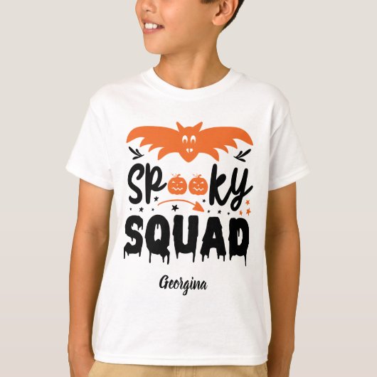 T-shirt Équipe éffrayante personnalisée Enfants de la sais (Devant)