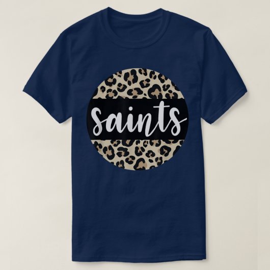 T-shirt Équipe Empreinte de léopard Saints Mascotte École (Design devant)