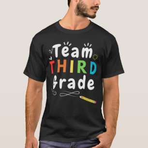 T-shirt Équipe Enseignant De Troisième Année Revenir À L'É