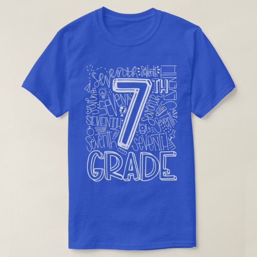 T-shirt Équipe Enseignant Enfant Retour À L'École 7E Septi (Design devant)