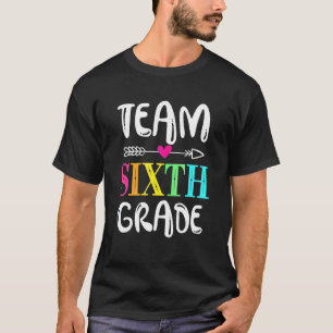 T-shirt Équipe Enseignant Sixième Sixième Retour À L'écol