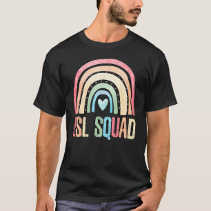 T-shirt Équipe Enseignante Esl Squad Retour À L'École Angl