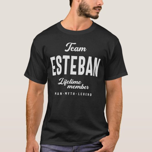 T-shirt Équipe Esteban Nom personnalisé Esteban (Devant)
