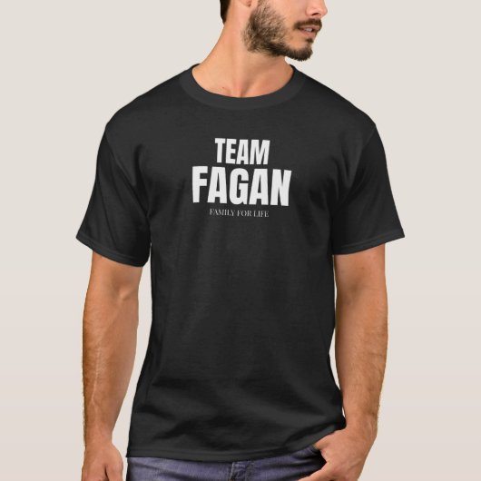 T-shirt Équipe Fagan Familles Fier Membre Fagan Famille (Devant)