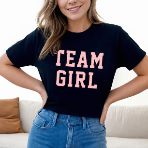 T-shirt Équipe Fille Rose Pâle Dévoilement du Sexe Femmes