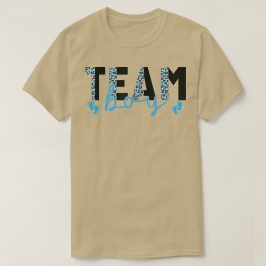 T-shirt Équipe Garçon Empreinte de léopard Cute Rose Ou Bl (Design devant)