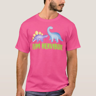 T-shirt Équipe Herbivore Cute Dinosaur Enfants Paleo Entho
