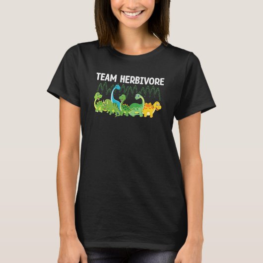 T-shirt Équipe Herbivore Dinosaur Dino Vegan Vegetable Die (Devant)
