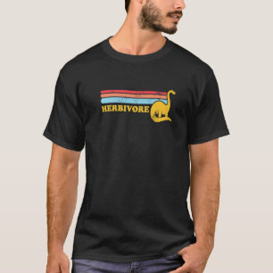 T-shirt Équipe Herbivore Vintage Végétalien Dinosaure Végé