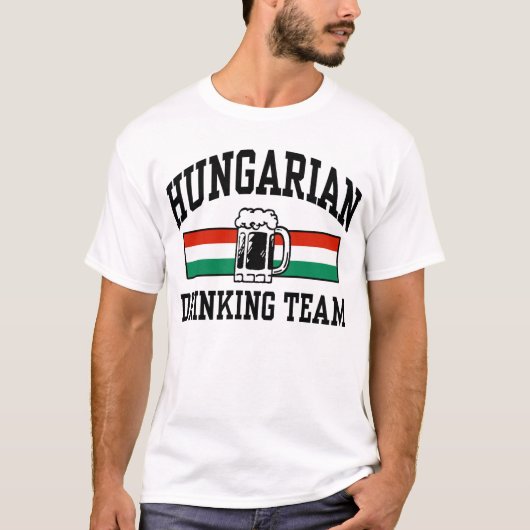 T-shirt Équipe hongroise de boisson (Devant)