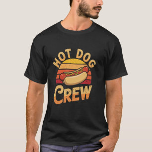 T-shirt Équipe Hot Dog Saucisse de Hot Dog Rétro Nourritur
