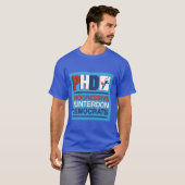 T-shirt Équipe Hunterdon progressif Démocrate ! (Devant entier)