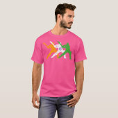 T-shirt Équipe Indienne De Cricket Drapeau De Batsmen De C (Devant entier)