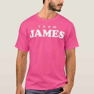 T-shirt Équipe James Nom de famille personnalisé Mariée Fa