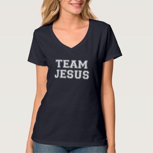 T-shirt Équipe Jésus Hommes Femmes Enfants Fun Christian (Devant)