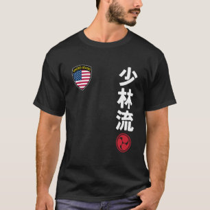 T-shirt Équipe Karaté Shorin Ryu USA Drapeau Japonais Arts