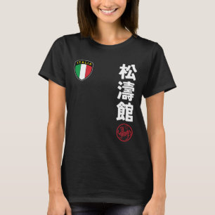 T-shirt Équipe Karaté Shotokan Italie Drapeau Kanji Mar ja