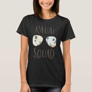 T-shirt Équipe Kauai Hawaii Coucher de soleil de plage Fam
