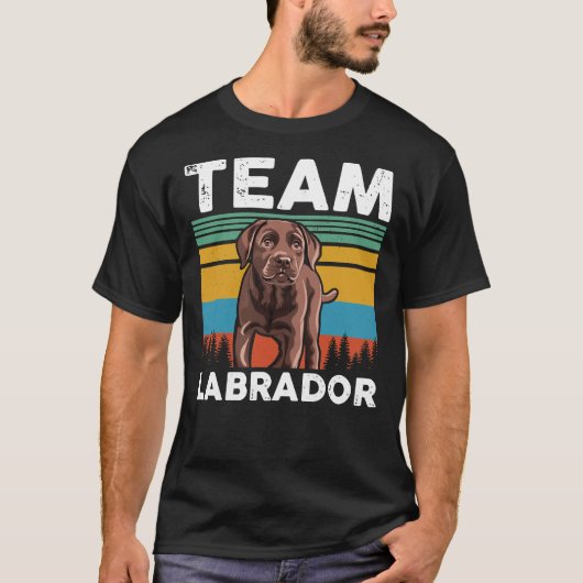 T-shirt Équipe Labrador Retriever Chien (Devant)