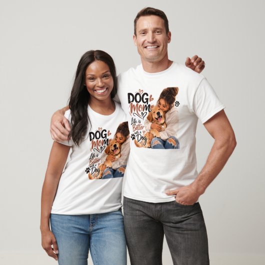 T-Shirt Équipe Maman Chien – Blanc (Unisexe)