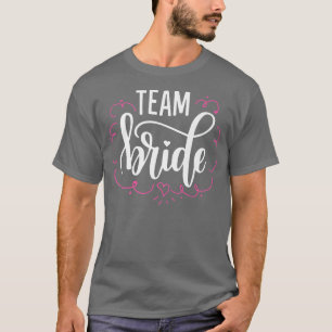 T-shirt Équipe Mariée Cœur Rose