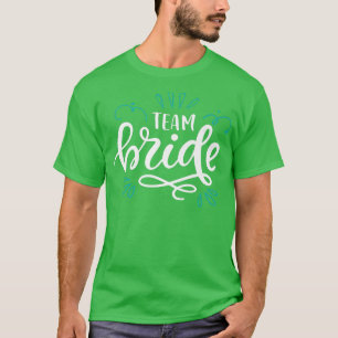 T-shirt Équipe Mariée décorée en vert