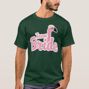T-shirt Équipe Mariée Oiseau Flamant Rose Variété Animale
